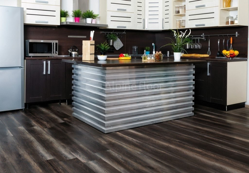 Кварцвиниловая плитка "Alpine Floor" Орех Темный  (1219*184*2мм) — купить в Севастополе