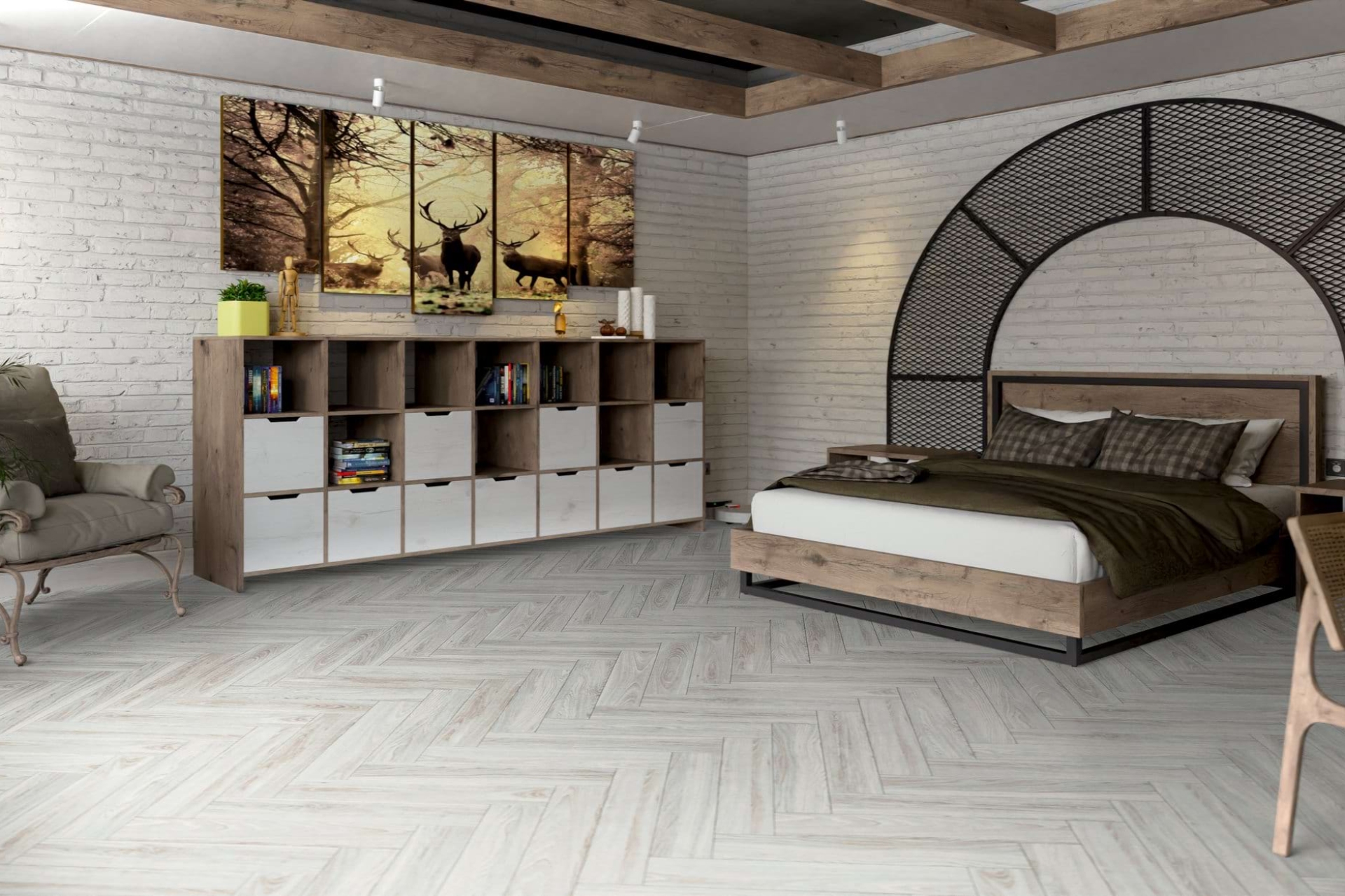 Инженерный паркет «Damy Floor» Ванильный (укладка елочкой) — купить в Севастополе