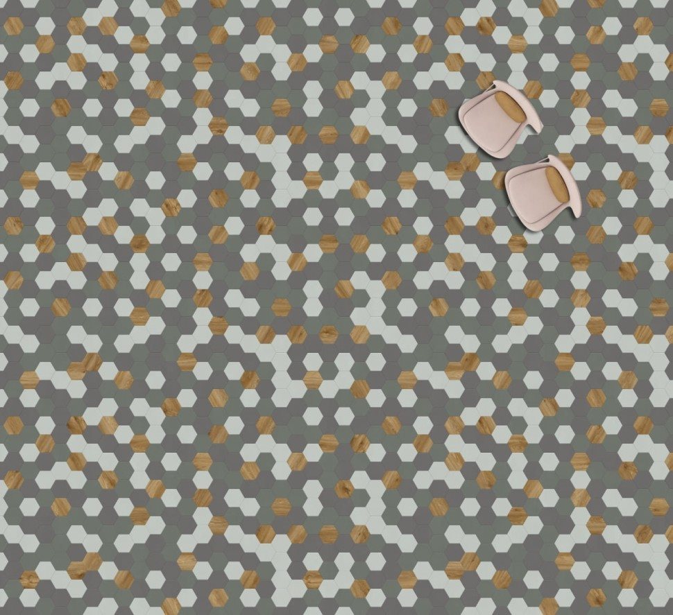 Виниловая плитка "Moduleo" Moods Hexagon 349 (226,32*196*2,5 мм) — купить в Севастополе