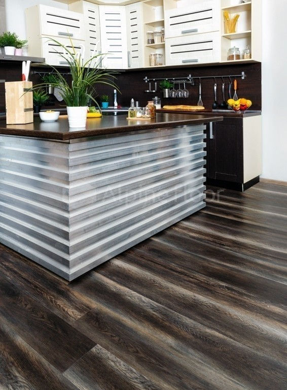 Кварцвиниловая плитка "Alpine Floor" Орех Темный  (1219*184*2мм) — купить в Севастополе