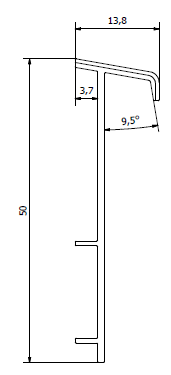 Плинтус для ковролина "Korner" Listwa зеленый (2500*13,8*50 мм) — купить в Севастополе