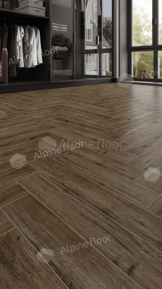Ламинат "Alpine Floor" Herringbone 12 PRO Дуб Бордо (606*101*12 мм) — купить в Севастополе